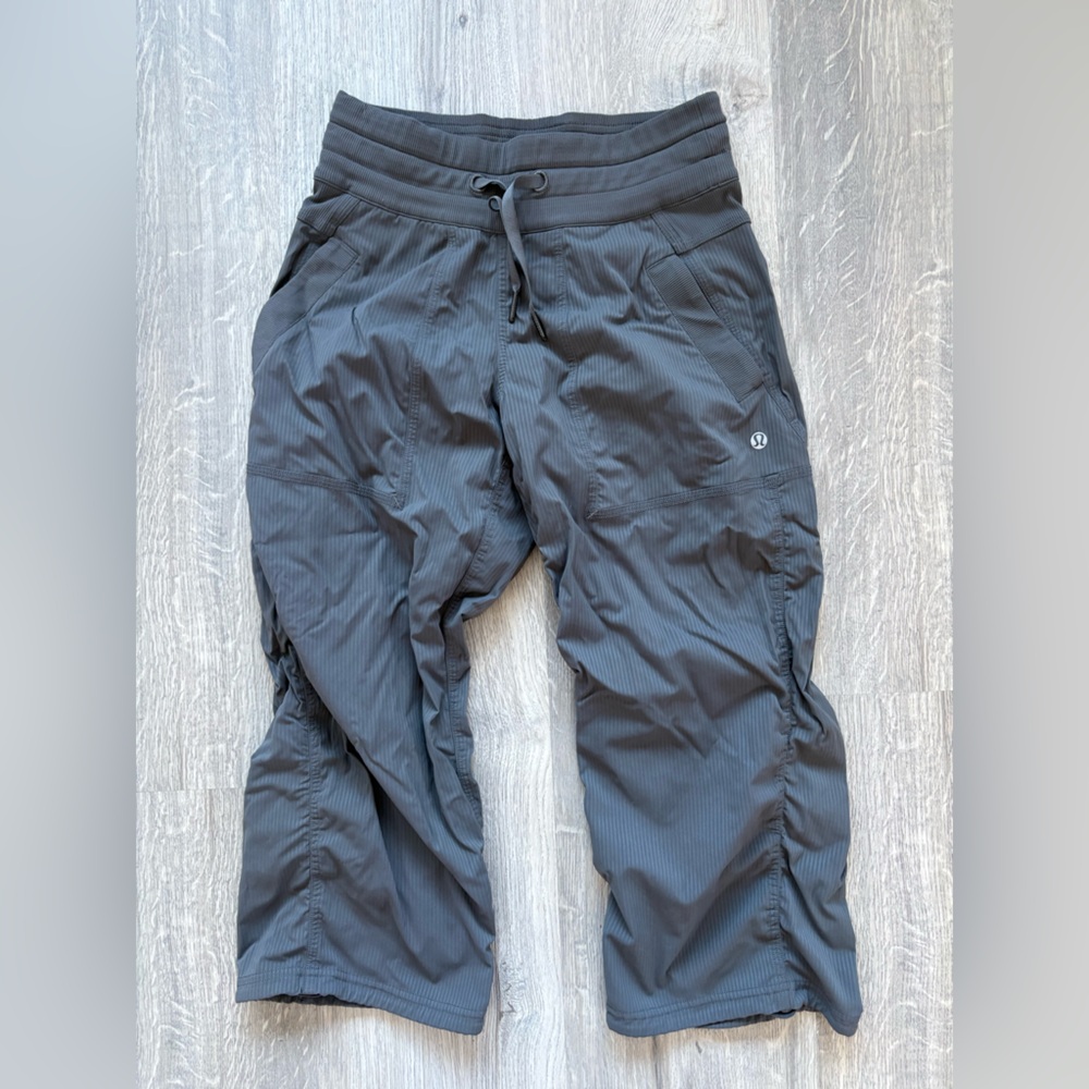 lululemon athletica Charcoal Cropped Drawstring Capris